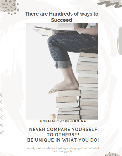 never compare yourself to others
